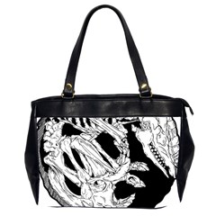 Fossil T- Shirt Armadillo Fossil X Inktober 22 - Black Design T- Shirt Oversize Office Handbag (2 Sides) by ZUXUMI