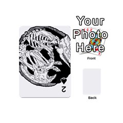 Fossil T- Shirt Armadillo Fossil X Inktober 22 - Black Design T- Shirt Playing Cards 54 Designs (mini) by ZUXUMI