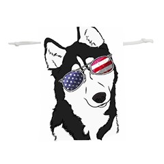 Fourth Of July T- Shirt Patriotic Husky T- Shirt Lightweight Drawstring Pouch (l) by ZUXUMI