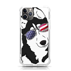 Fourth Of July T- Shirt Patriotic Husky T- Shirt Iphone 11 Pro 5 8 Inch Tpu Uv Print Case by ZUXUMI