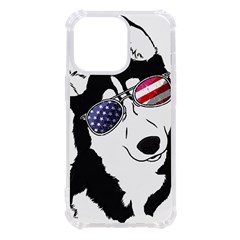 Fourth Of July T- Shirt Patriotic Husky T- Shirt Iphone 13 Pro Tpu Uv Print Case by ZUXUMI