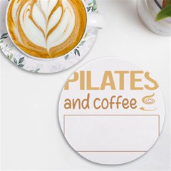 Pilates T-shirtif It Involves Coffee Pilates T-shirt Uv Print Round Tile Coaster by EnriqueJohnson