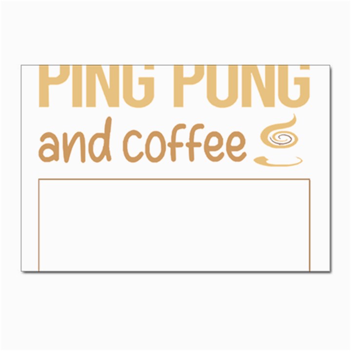 Ping Pong T-shirtif It Involves Coffee Ping Pong Table Tennis T-shirt Postcards 5  x 7  (Pkg of 10)