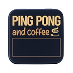 Ping Pong T-shirtif It Involves Coffee Ping Pong Table Tennis T-shirt Square Metal Box (Black) Front