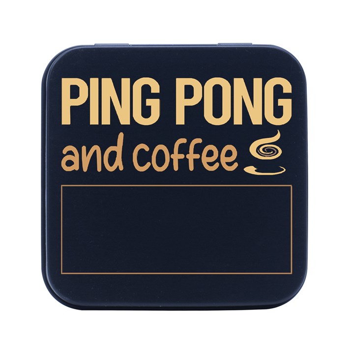 Ping Pong T-shirtif It Involves Coffee Ping Pong Table Tennis T-shirt Square Metal Box (Black)