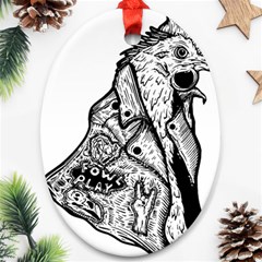 Fowl T- Shirt Fowl Play X Inktober 22 T- Shirt Ornament (oval) by ZUXUMI