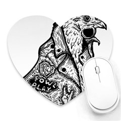 Fowl T- Shirt Fowl Play X Inktober 22 T- Shirt Heart Mousepad by ZUXUMI