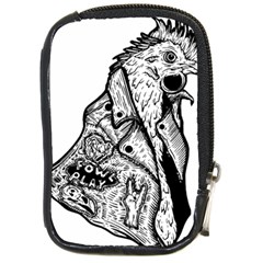 Fowl T- Shirt Fowl Play X Inktober 22 T- Shirt Compact Camera Leather Case by ZUXUMI