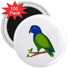 Pionus T-shirtwhite Look Calm Pionus 01 T-shirt (1) 3  Magnets (100 Pack) by EnriqueJohnson