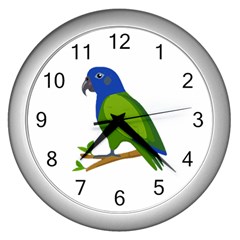 Pionus T-shirtwhite Look Calm Pionus 01 T-shirt (1) Wall Clock (silver) by EnriqueJohnson