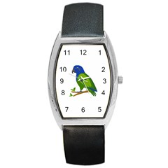 Pionus T-shirtwhite Look Calm Pionus 01 T-shirt (1) Barrel Style Metal Watch by EnriqueJohnson