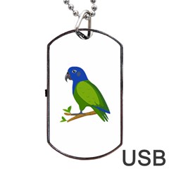 Pionus T-shirtwhite Look Calm Pionus 01 T-shirt (1) Dog Tag Usb Flash (two Sides) by EnriqueJohnson