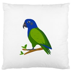 Pionus T-shirtwhite Look Calm Pionus 01 T-shirt (1) Standard Premium Plush Fleece Cushion Case (one Side) by EnriqueJohnson