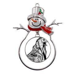 Fowl T- Shirt Fowl Play X Inktober 22 T- Shirt Metal Snowman Ornament