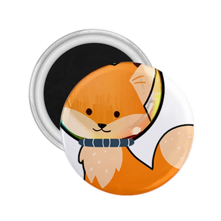 Fox T- Shirt Kawaii Astronaut Fox T- Shirt 2.25  Magnets