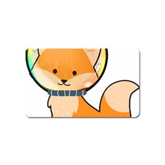 Fox T- Shirt Kawaii Astronaut Fox T- Shirt Magnet (name Card) by ZUXUMI