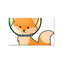 Fox T- Shirt Kawaii Astronaut Fox T- Shirt Sticker Rectangular (100 Pack) by ZUXUMI