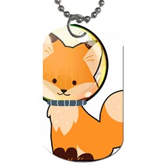 Fox T- Shirt Kawaii Astronaut Fox T- Shirt Dog Tag (two Sides) by ZUXUMI