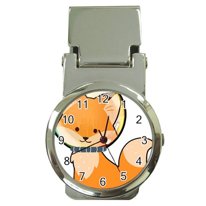 Fox T- Shirt Kawaii Astronaut Fox T- Shirt Money Clip Watches