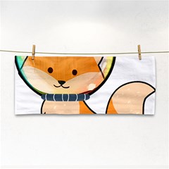 Fox T- Shirt Kawaii Astronaut Fox T- Shirt Hand Towel by ZUXUMI