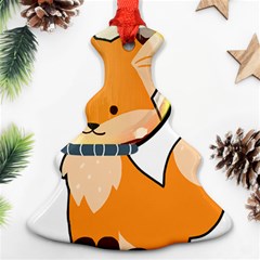 Fox T- Shirt Kawaii Astronaut Fox T- Shirt Christmas Tree Ornament (two Sides) by ZUXUMI