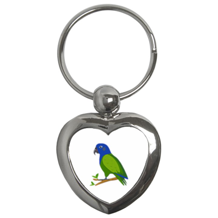 Pionus T-shirtwhite Look Calm Pionus 01 T-shirt Key Chain (Heart)