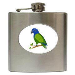 Pionus T-shirtwhite Look Calm Pionus 01 T-shirt Hip Flask (6 Oz) by EnriqueJohnson