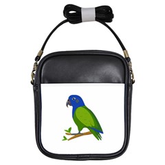 Pionus T-shirtwhite Look Calm Pionus 01 T-shirt Girls Sling Bag by EnriqueJohnson