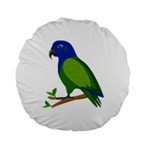 Pionus T-shirtwhite Look Calm Pionus 01 T-shirt Standard 15  Premium Round Cushions Front