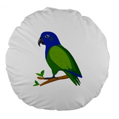 Pionus T-shirtwhite Look Calm Pionus 01 T-shirt Large 18  Premium Flano Round Cushions by EnriqueJohnson