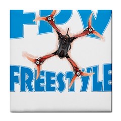 Fpv Freestyle T- Shirt F P V Freestyle Drone Racing Drawing Artwork T- Shirt (1) Tile Coaster by ZUXUMI