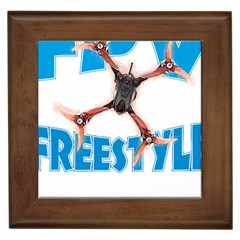 Fpv Freestyle T- Shirt F P V Freestyle Drone Racing Drawing Artwork T- Shirt (1) Framed Tile by ZUXUMI