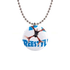 Fpv Freestyle T- Shirt F P V Freestyle Drone Racing Drawing Artwork T- Shirt (1) 1  Button Necklace by ZUXUMI