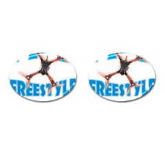 Fpv Freestyle T- Shirt F P V Freestyle Drone Racing Drawing Artwork T- Shirt (1) Cufflinks (oval) by ZUXUMI