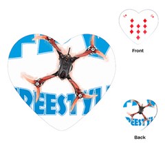 Fpv Freestyle T- Shirt F P V Freestyle Drone Racing Drawing Artwork T- Shirt (1) Playing Cards Single Design (heart) by ZUXUMI