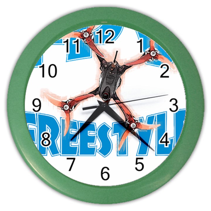 Fpv Freestyle T- Shirt F P V Freestyle Drone Racing Drawing Artwork T- Shirt (1) Color Wall Clock