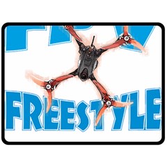 Fpv Freestyle T- Shirt F P V Freestyle Drone Racing Drawing Artwork T- Shirt (1) Fleece Blanket (large) by ZUXUMI