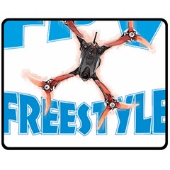 Fpv Freestyle T- Shirt F P V Freestyle Drone Racing Drawing Artwork T- Shirt (1) Fleece Blanket (medium) by ZUXUMI