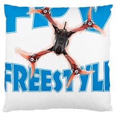 Fpv Freestyle T- Shirt F P V Freestyle Drone Racing Drawing Artwork T- Shirt (1) Large Cushion Case (one Side) by ZUXUMI