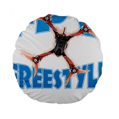 Fpv Freestyle T- Shirt F P V Freestyle Drone Racing Drawing Artwork T- Shirt (1) Standard 15  Premium Round Cushions by ZUXUMI