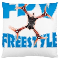 Fpv Freestyle T- Shirt F P V Freestyle Drone Racing Drawing Artwork T- Shirt (1) Standard Premium Plush Fleece Cushion Case (one Side) by ZUXUMI