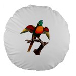 Pionus T-shirtwhite Look Calm Pionus 02 T-shirt (1) Large 18  Premium Flano Round Cushions Front