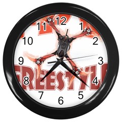 Fpv Freestyle T- Shirt F P V Freestyle Drone Racing Drawing Artwork T- Shirt (2) Wall Clock (black) by ZUXUMI