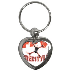 Fpv Freestyle T- Shirt F P V Freestyle Drone Racing Drawing Artwork T- Shirt (2) Key Chain (heart) by ZUXUMI