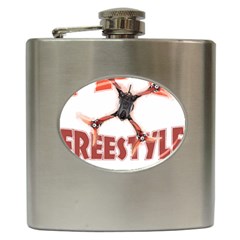 Fpv Freestyle T- Shirt F P V Freestyle Drone Racing Drawing Artwork T- Shirt (2) Hip Flask (6 Oz) by ZUXUMI