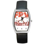 Fpv Freestyle T- Shirt F P V Freestyle Drone Racing Drawing Artwork T- Shirt (2) Barrel Style Metal Watch Front