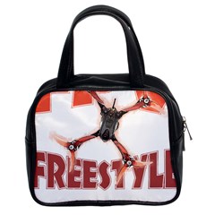 Fpv Freestyle T- Shirt F P V Freestyle Drone Racing Drawing Artwork T- Shirt (2) Classic Handbag (two Sides) by ZUXUMI