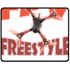 Fpv Freestyle T- Shirt F P V Freestyle Drone Racing Drawing Artwork T- Shirt (2) Fleece Blanket (medium) by ZUXUMI