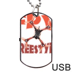 Fpv Freestyle T- Shirt F P V Freestyle Drone Racing Drawing Artwork T- Shirt (2) Dog Tag Usb Flash (one Side) by ZUXUMI