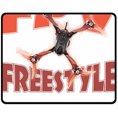 Fpv Freestyle T- Shirt F P V Freestyle Drone Racing Drawing Artwork T- Shirt (2) Two Sides Fleece Blanket (medium) by ZUXUMI